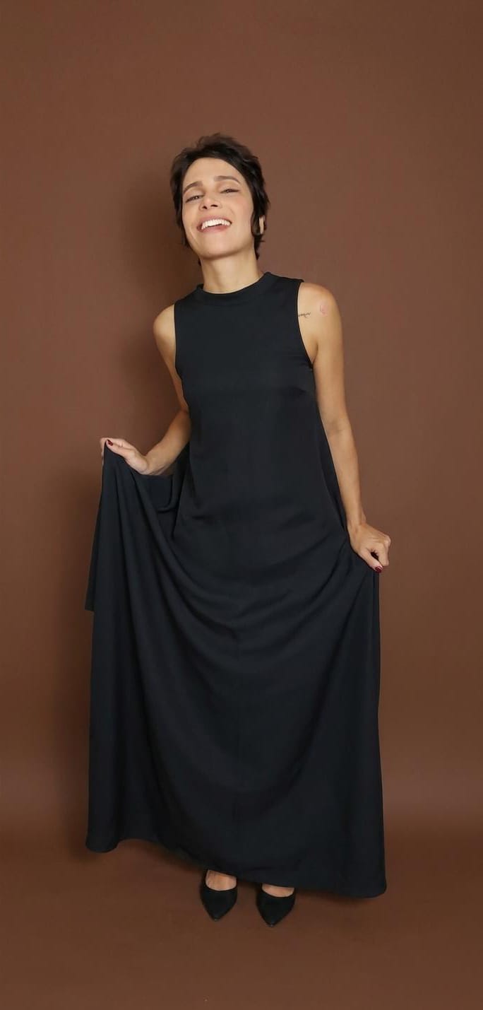 Maxi Colete Multifuncional - Liso Preto